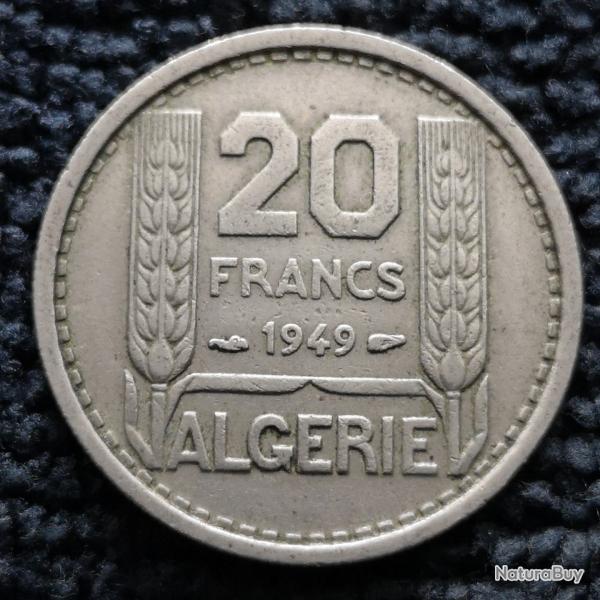 Monnaie Algrie - 1949 - 20 francs Turin (Grade : TB) - ref N1472