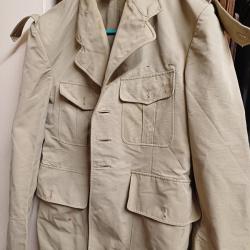 Authentique veste militaire légère kaki OUTRE-MER années 70