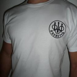 T SHIRT blanc pistolet BERETTA Original tailles M  XL XXL ( tar tir stand tee FUSIL PISTOLET 92 FS