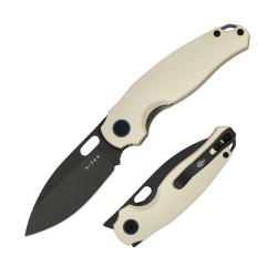 Couteau Kizer Seagull 14C28N Sandvik 14C28N Manche Aluminium Ivory Liner Lock KIV3770A3