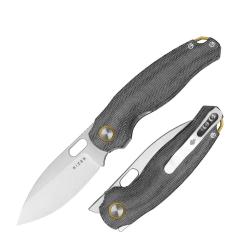 Couteau Kizer Seagull 14C28N Sandvik 14C28N Manche Micarta Black Liner Lock KIVT KIV3770A1