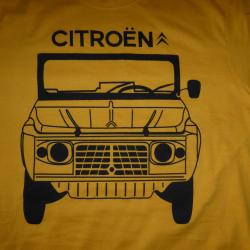 DESTOCKAGE : tee shirt CITROEN MEHARI ( taille M ) girasol 185 grs