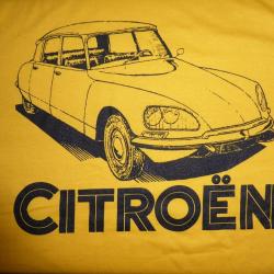 DESTOCKAGE : tee shirt CITROEN DS 20 21 23 ( taille S M ) girasol 185 grs