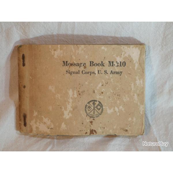 AIRBORNE US ARMY - Message book US ARMY SIGNAL CORPS transmissions M210 - AMF25MSG001