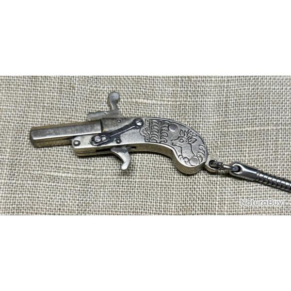 Mini pistolet  percussion  broche en TB tat - calibre en 2 mm
