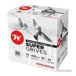 CARTOUCHE SUPER GRIVES CALIBRE 12/70 32G n°7-1/2 bj x25