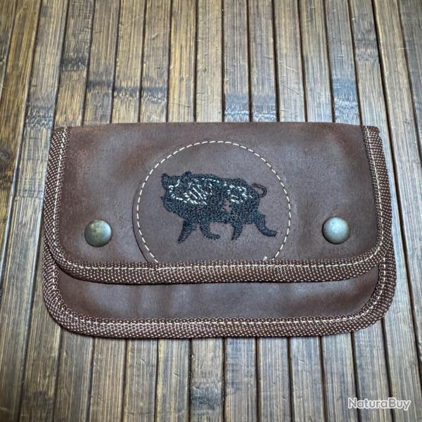 CARTOUCHIÈRE DE CEINTURE EN CUIR 10 TUBES 7,64 et similaire