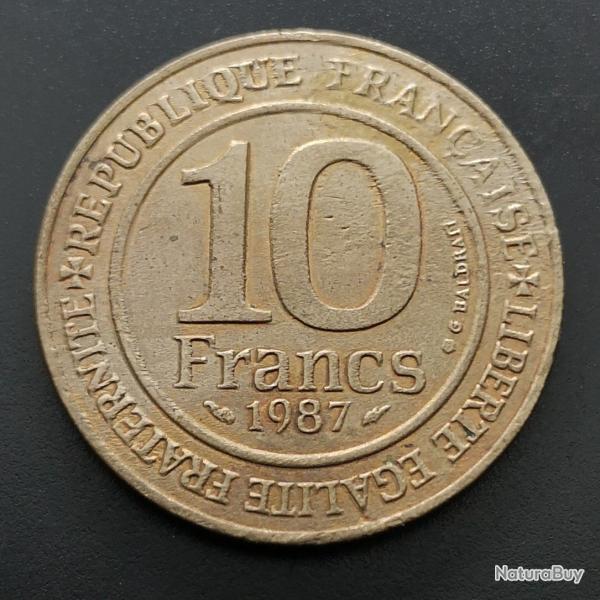 Monnaie France - 1987 - 10 francs Millnaire captien (Grade : AB) - Ref N0528
