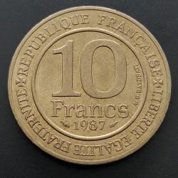Monnaie France - 1987 - 10 francs Millénaire capétien (Grade : TTB) - Ref N0532
