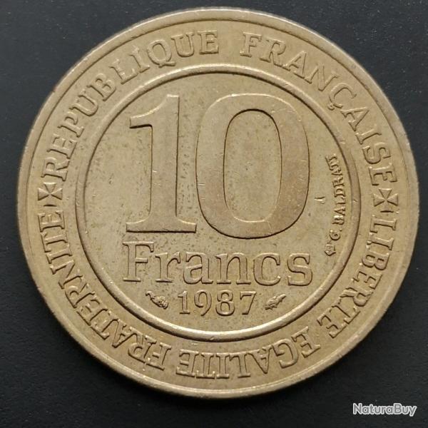 Monnaie France - 1987 - 10 francs Millnaire captien (Grade : SUP) - ref N0541