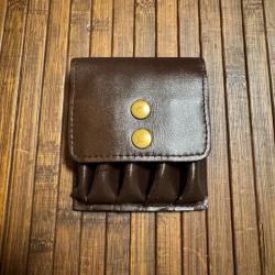 CARTOUCHIÈRE DE CEINTURE EN CUIR MARRON GRANDE CHASSE