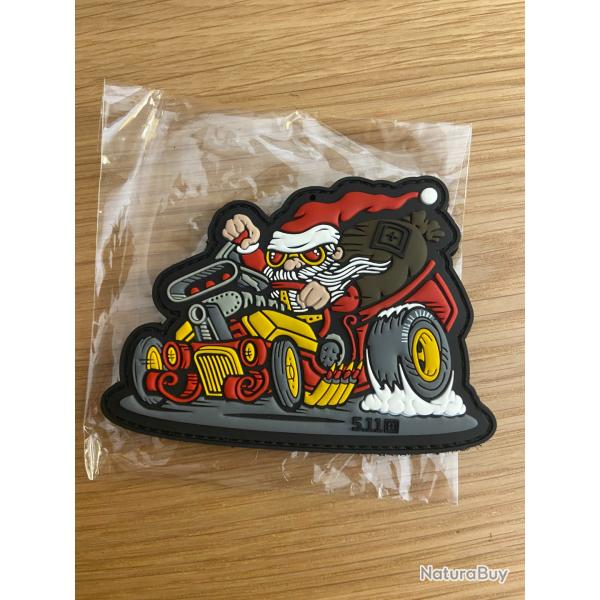 Écusson 5.11 Tactical Patch père Noël Velcro rouge marron jaune gris PVC Neuf