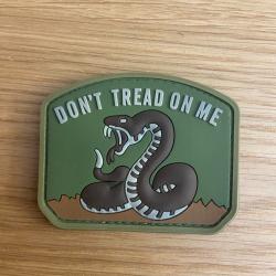 Écusson Don't Tread On Me Patch Serpent Velcro kaki marron vert PVC