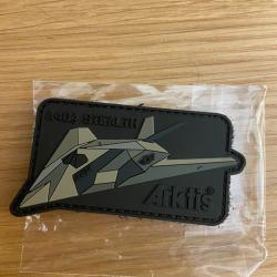 Écusson Arktis Patch F-117 Velcro noir gris PVC