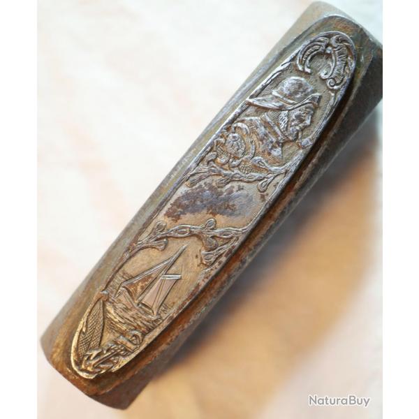 RARISSIME UNIQUE  Empreinte pour plaquettes de canif Voilier et marin COU25AN001