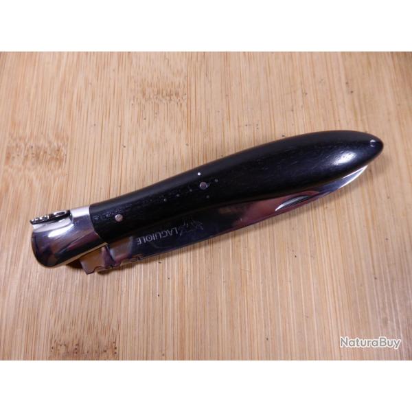 Couteau pliant Laguiole en Aubrac modle CROCUS mouche forge EBENE TB tat FRANCE
