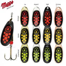 Cuiller MEPPS black furry n°2 x1 or points orange