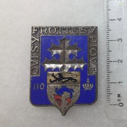 FRANCE INFANTERIE - Insigne 110° R.I. Régiment d'Infanterie Andor Le Cannet émail, dos lisse (Drago)