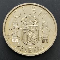 Monnaie Espagne - 1988 Tranche A - 100 pesetas modèle CIEN (Grade : TTB) - N0456