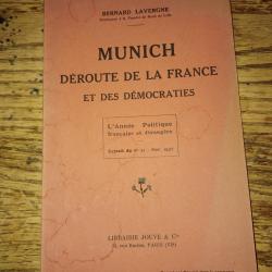 Munich déroute de la France et des démocraties De Bernard Lavergne