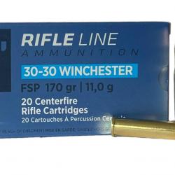 PARTIZAN cal.30-30 Win FSP Soft Point 170 grains - 11 grammes /20 1 boite ( 20 munitions)