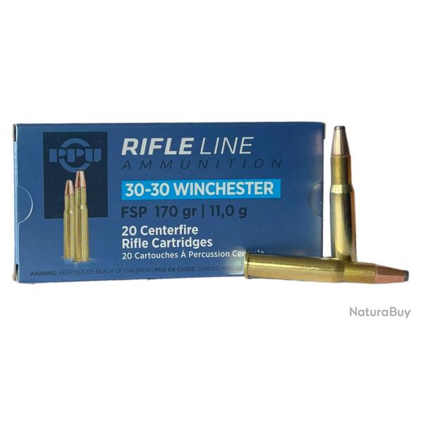 PARTIZAN cal.30-30 Win FSP Soft Point 170 grains - 11 grammes /20 1 boite ( 20 munitions)