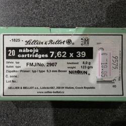 CARTOUCHES SELLIER BELLOT cal.7,65 mm (.32 Auto) FMJ (Copie)