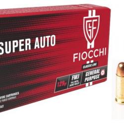 Munitions FIOCCHI Cal 38 Super Auto FMJ 10 boites pour 500 munitions