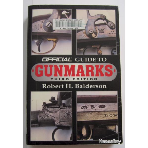 Livre anglais Official guide to gunmarks par Robert Balderson