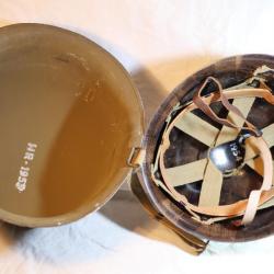 CASQUE français M51  lourd + liner neuf - Guerre INDOCHINE Algérie  Zéro KM ! en  excellent état