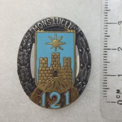 FRANCE INFANTERIE - Insigne 121° Régiment d?Infanterie ?émail, ciel bleu clair? Drago 430