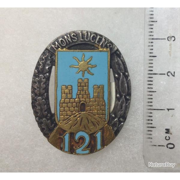 FRANCE INFANTERIE - Insigne121 Rgiment d?Infanterie ?mail, ciel bleu clair? Drago 430
