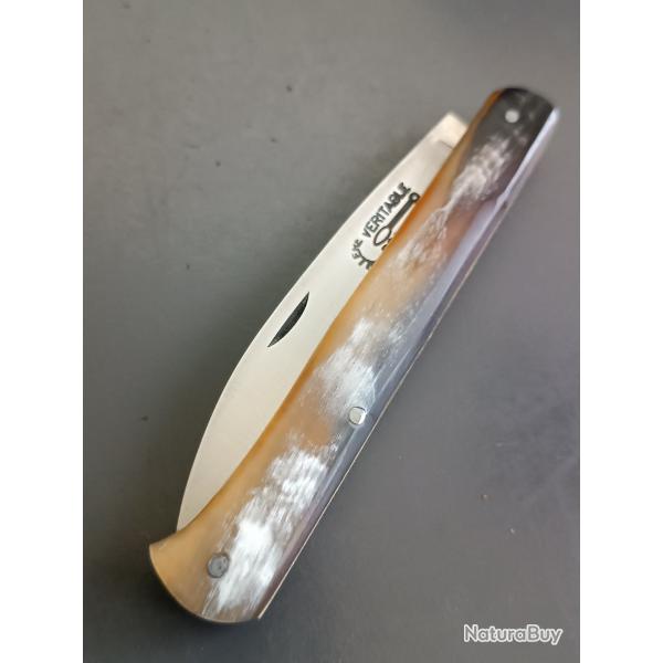 ANCIEN COUTEAU Yssingeaux, VRITABLE BROSSARD, THIERS, XXme, manche CORNE.
