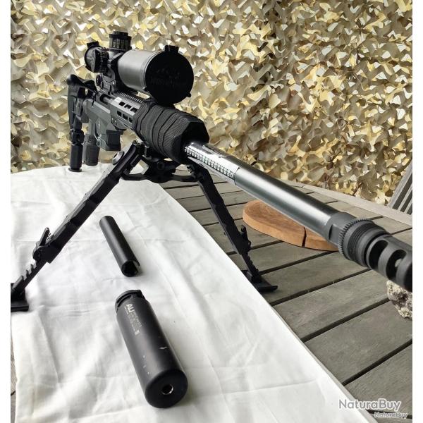 TIKKA T3TACA1+SCHMIDT 5-25x56PMII P5FL Mrad+bipied ACCU TAC WB5 QR+MONOPIED PGM +MONTAGE ERATAC+ASE