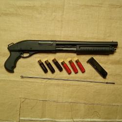 FUSIL À POMPE M870 Métal + Cartouches + 1 kg de billes - airsoft (Occasion)