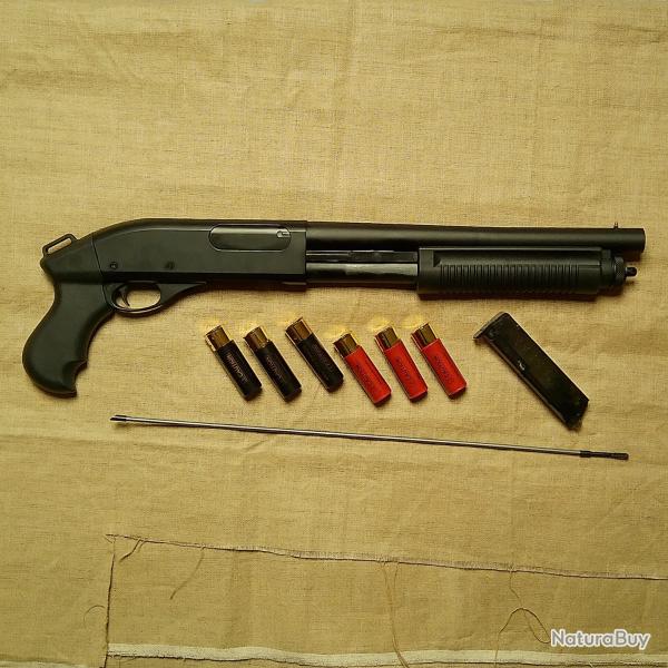 FUSIL  POMPE M870 Mtal + Cartouches + 1 kg de billes - airsoft (Occasion)