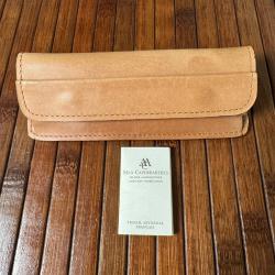 ÉTUI EN CUIR ARTISANAL MAX CAPDEBARTHES COUTEAUX PORT HORIZONTAL FRANCE