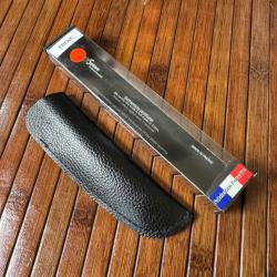 POCHETTE CUIR NOIRE ET BOÎTE FABRICATION FRANÇAISE POUR  COUTEAU ROTOSPHERE