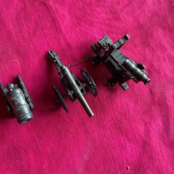 Lot de trois cañons miniatures, pas de prix de réserve