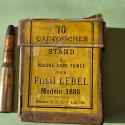 Une belle cartouche Lebel de Stand Mod adopté l'union des ste de tir de France