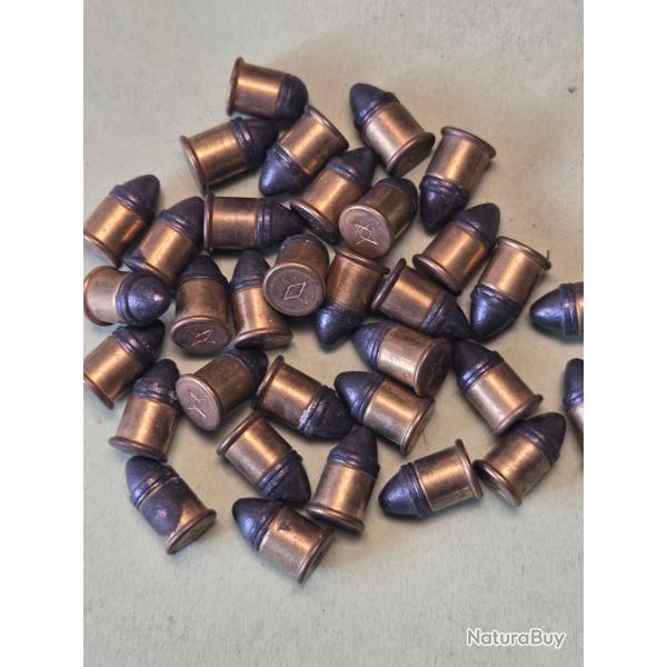 Un lot de 33 cartouches annulaire  9 mm Flobert pour carabine de jardin 9 mm