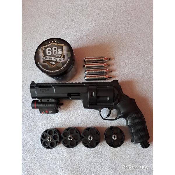rvolver HDR 68 cal 68 umarex T4E 16 joules lampe tactique laser, + 4 barillets