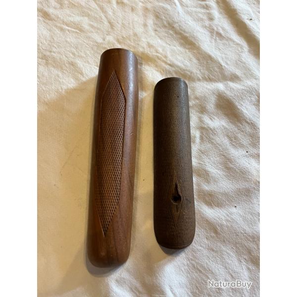 deux devants bois pour anciens fusils de chasse