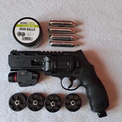 révolver TR50 gen 2 T4E umarex lampe tactique laser, 13 joules, mallette de transport