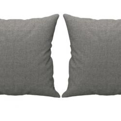 Coussins décoratifs lot 2 gris foncé 40x40 cm tissu polyester confort pratique intérieur