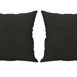 Coussins décoratifs lot 2 noir 40x40 cm tissu polyester confort pratique intérieur