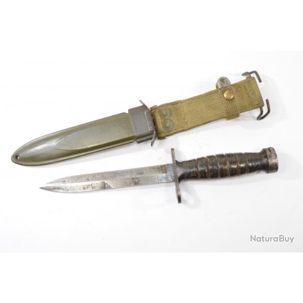 Baionnette amricaine US M4 IMPERIAL, fourreau USM8 BM Co languette dchire. Carabine USM1