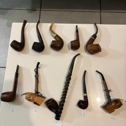 Lot de 10 Pipes de Collection