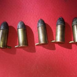 Lot de 5 cartouches 7MM Broche fabrication Braun & Bloem Dusseldorf à Poudre Noire