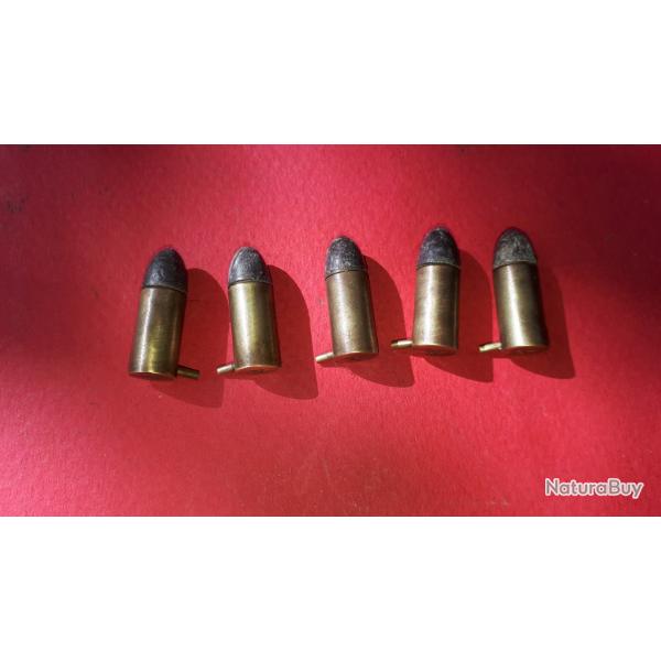 Lot de 5 cartouches 7MM Broche fabrication Braun & Bloem Dusseldorf  Poudre Noire